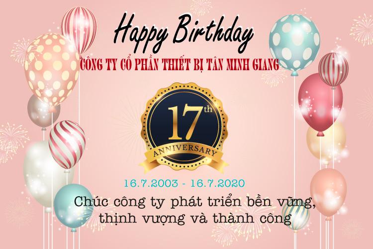 Công ty cổ phẩn thiết bị Tân Minh Giang mừng sinh nhật lần thứ 17 16.07.2020